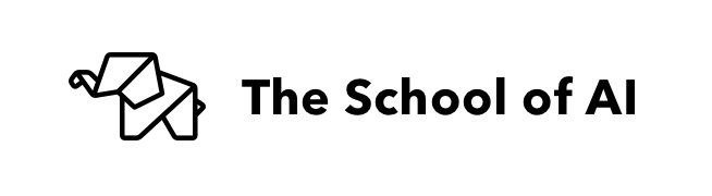 The School of AI logo — Black wordmark
