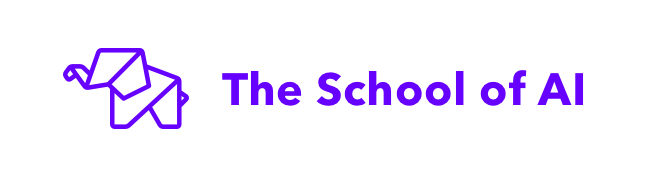 The School of AI logo — Purple wordmark